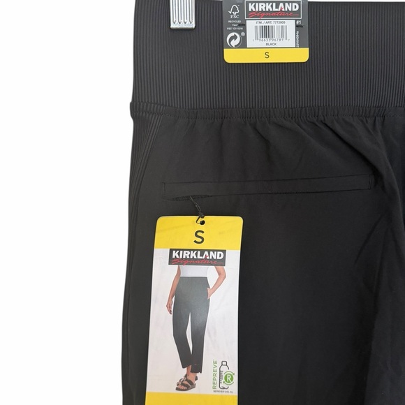 NWT🌺Kirkland Signature•Black Cropped Relaxed Fit Pants - Picture 5 of 7